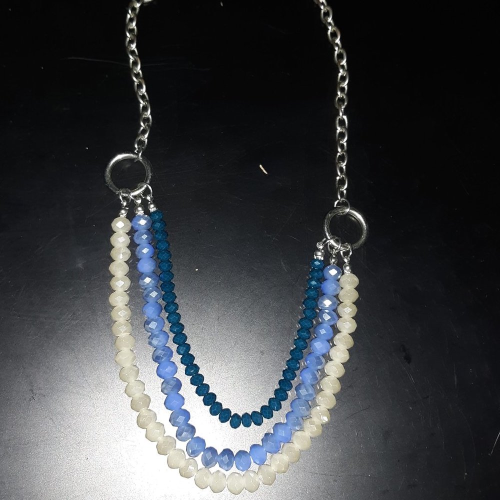 Blue Beaded Necklace BOGO 50% Off!